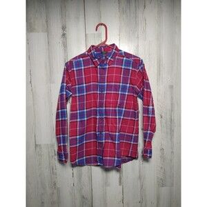 Eddie Bauer Button Up Shirt Women XS Purple Pink Lightweight Casual Long Sleeve